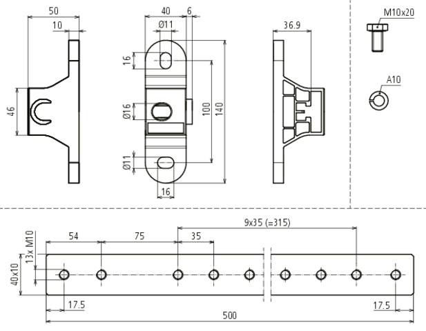 DEHN 472421 PAS EX 11AP M10 V2A Potentialausgleichsschiene 1St.