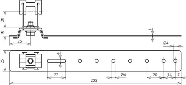DEHN 206170 DLH DG 8 H20 L205 V2A AL Dachleitungshalter 1St.