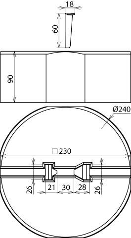 DEHN 102075 BES 8.5KG KT10 16 D240 SET Betonsockel 1 St.
