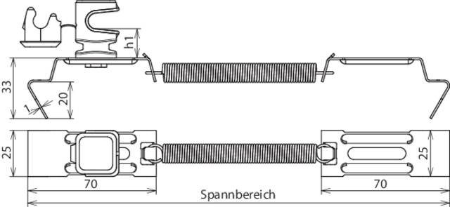 DEHN 204247 DLH SS 8 H36 FG180.280 BR CU Dachleitungshalter 1St.