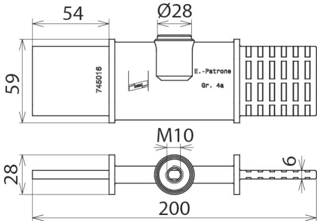 DEHN EP NH4A TI M10 Erdungspatrone (teilisoliert)
