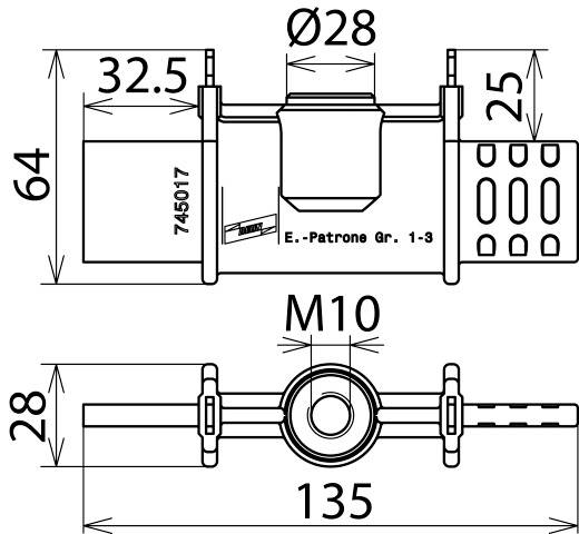 DEHN EP NH1 3 TI GL M10 Erdungspatrone (teilisoliert)