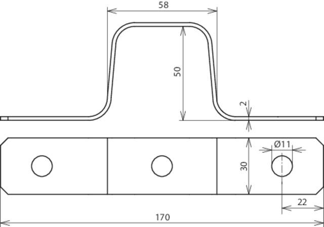 DEHN 374020 DS 30X2 L170 3XB11 AL Dehnungsstück