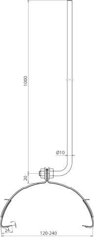 DEHN 123109 FS 10 1000 FG AL V2A Fangeinrichtung 1St.