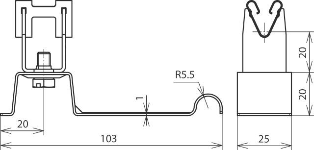 DEHN 206349 DLH DG 8 H20 L103 EH V2A Dachleitungshalter 1St.