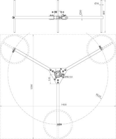 DEHN 105351 DBS KB D50 RA620 STTZN Dreibeinstativ höhenverstellbar 1St.