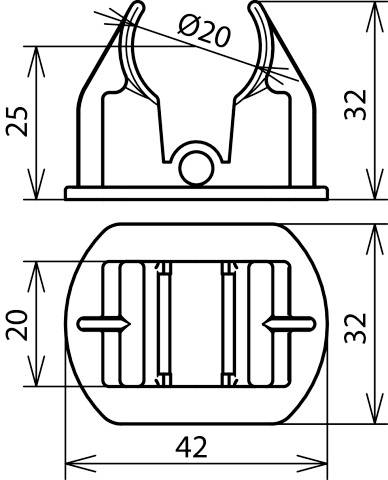 DEHN 253026 RLA 20 FB K SW Adapter