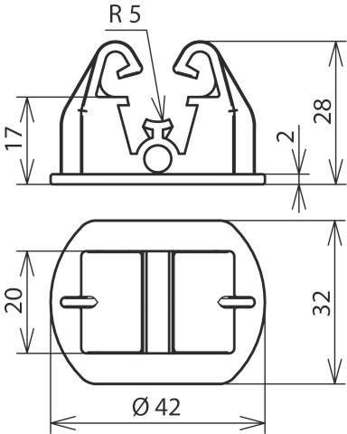 DEHN 253023 RLA 10 FB KF K SW Adapter