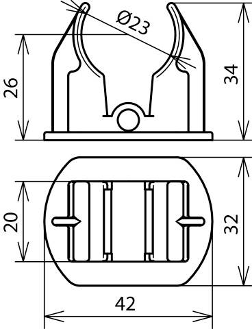 DEHN 253027 RLA 23 FB K SW Adapter