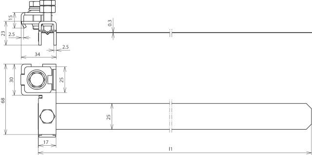 DEHN 540104 BRS 27.89 AK1X10 2X6.8 GSG V2A Bandrohrschelle 1St.