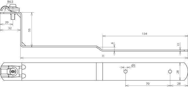 DEHN 202017 DLH DQ 6.10 H55 L260 GS CU Dachleitungshalter 1St.