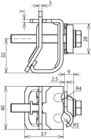 DEHN 339101 DRK KB 8.10 W16.22 EST AL Dachrinnenklemme 1St.
