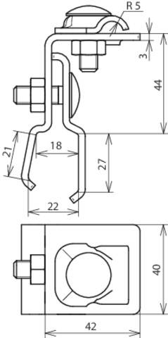 DEHN 223070 DLH KB 6.10 KF18.22 AL Dachleitungshalter 1 St.