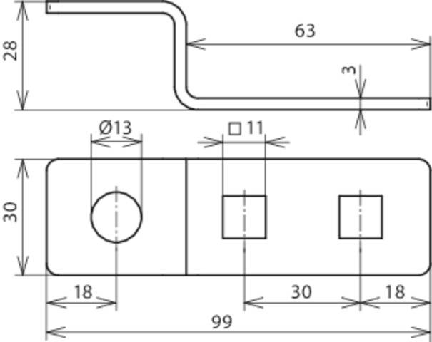 DEHN 390479 ES ZF 2X11.11 1XB13 V2A Endstück 1St.