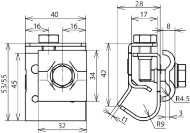 DEHN 339051 DRK DUL 8.10 W16.22 AL Dachrinnenklemme 1St.