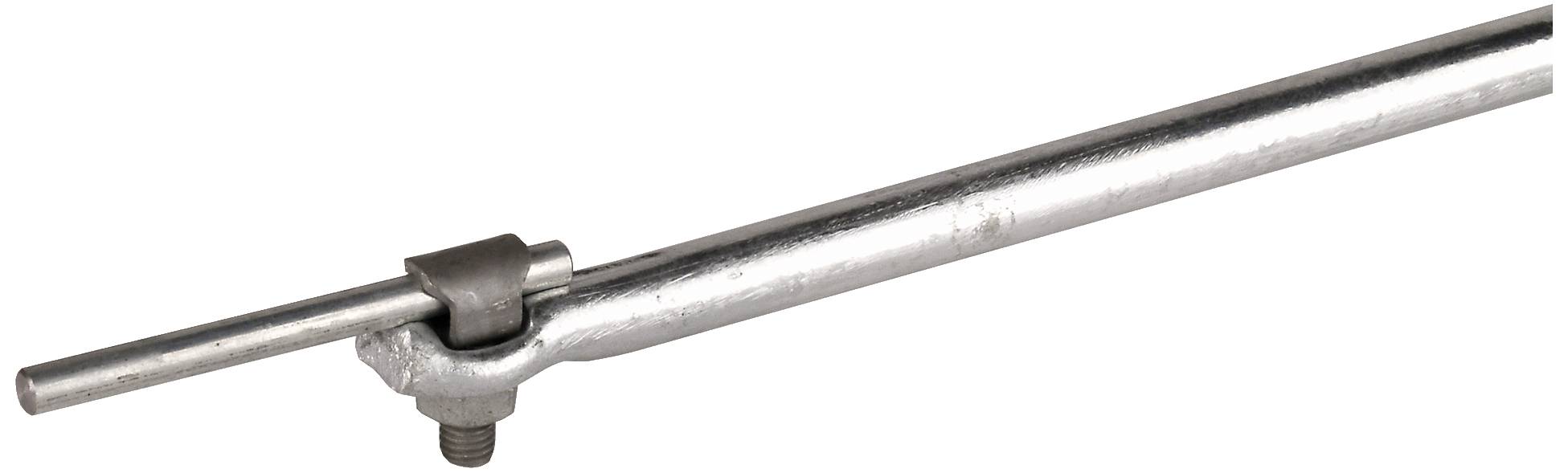 Metallstange mit drehbarem Gelenk, befestigt an einem Bolzen. Geeignet für mechanische Anwendungen oder Verbindungen.