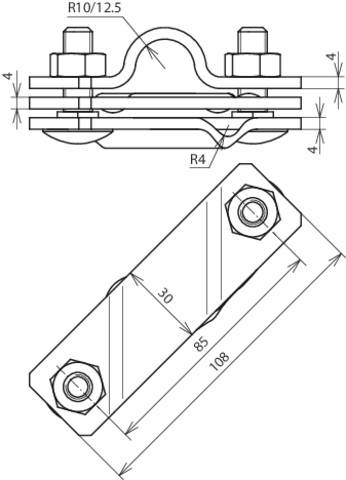 DEHN 620017 AS S TE 20 7.10 FL40 CU Anschlussschelle