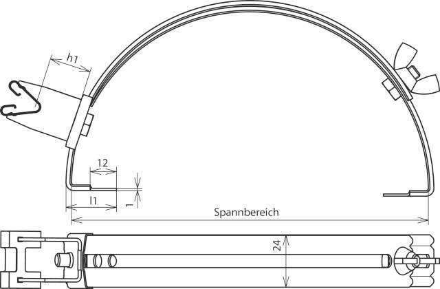 DEHN 206817 DLH DG 8 H32 FG180.280 KK GALCU Dachleitungshalter 1 St.