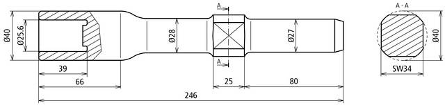 DEHN 648005 HE RE 25 R27 VH WN STBLANK Hammereinsatz
