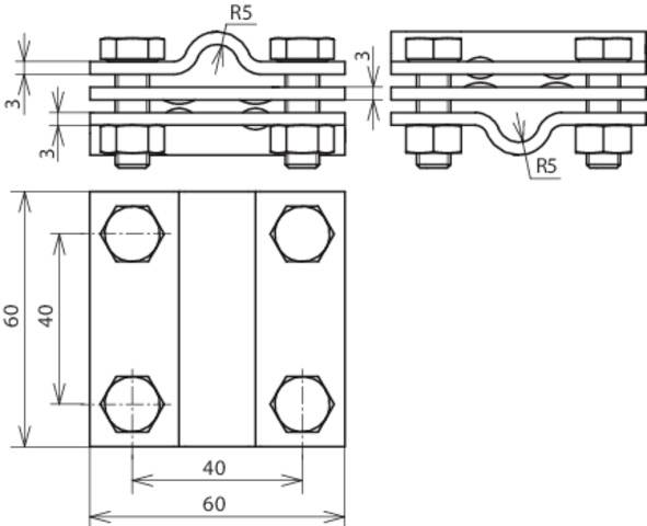 DEHN 319207 KS 8.10 8.10 FL30 ZP CU Kreuzstück