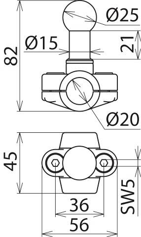DEHN 725020 KFP 25 RL 20 Kugelfestpunkt 1St.