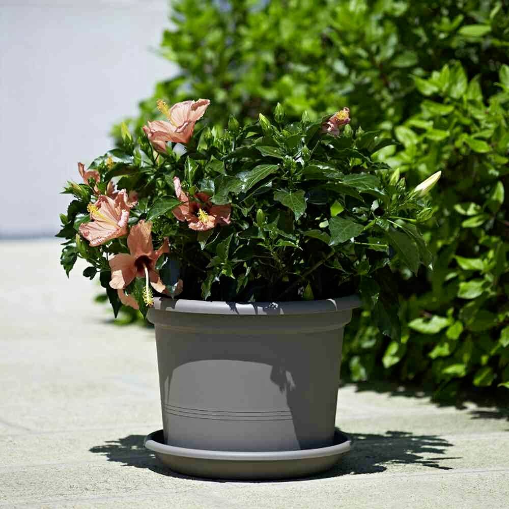 Euro3plast Geo 2058.G9Pflanzgefäß Kunststoff Taupe