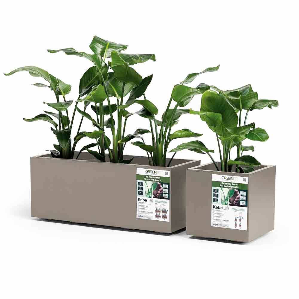 Euro3plast Greener KEBE 3157.G9Pflanzkasten Kunststoff Taupe