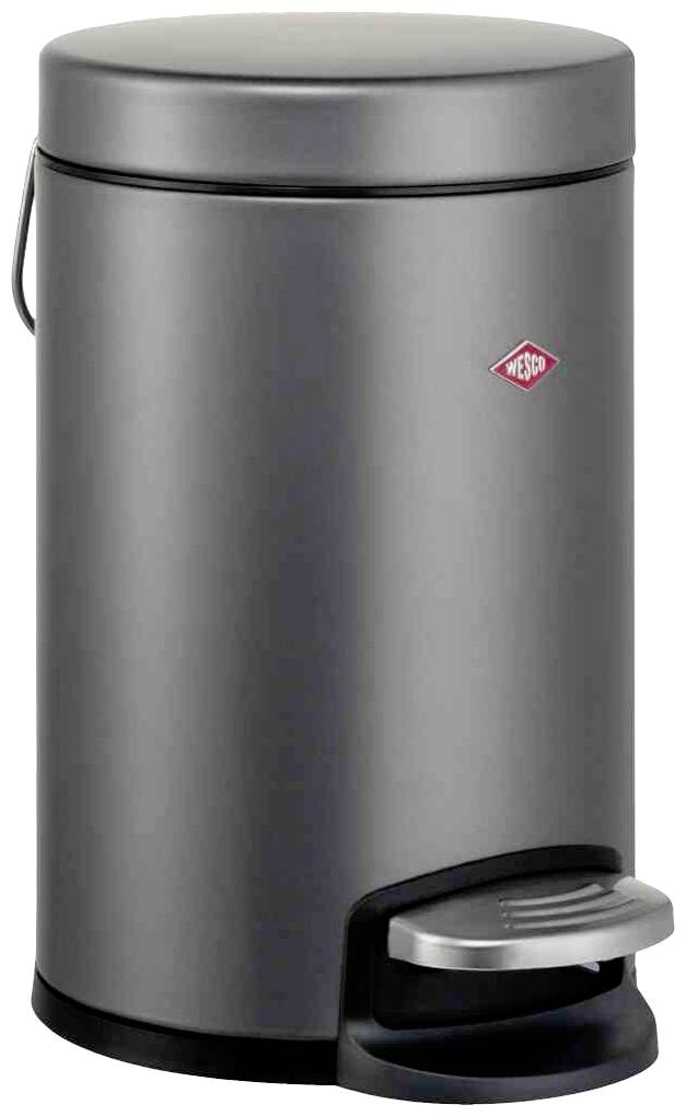 Wesco 113 113022-77 Kosmetikeimer 3 l Stahlblech, Kunststoff (Ø x H) 170 mm x 265 mm Graphit Fuß-Tretmechanik 1 St.