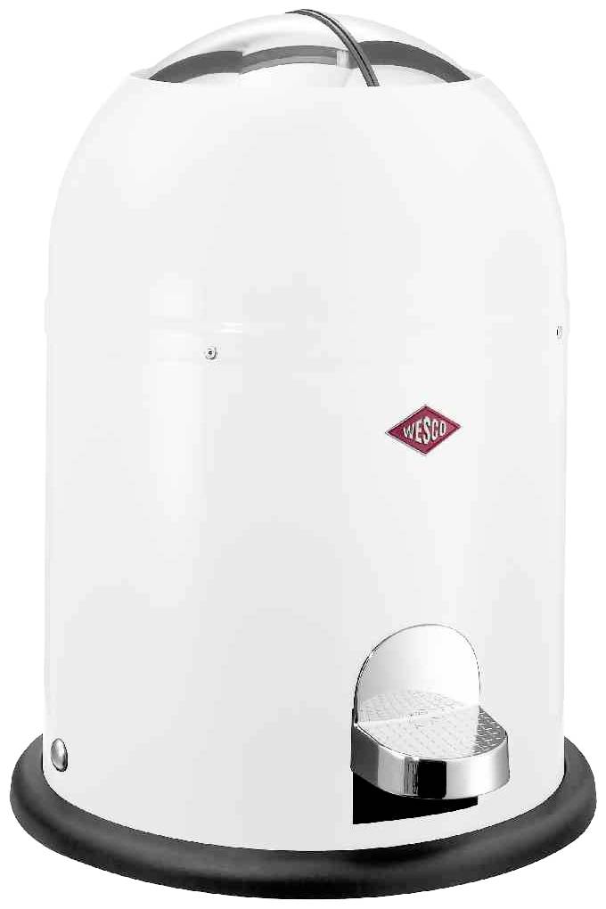 Wesco Mini-Master 180112-01 Mülleimer 6 l Stahlblech, Kunststoff (Ø x H) 270 mm x 360 mm Weiß Fuß-Tretmechanik 1 St.