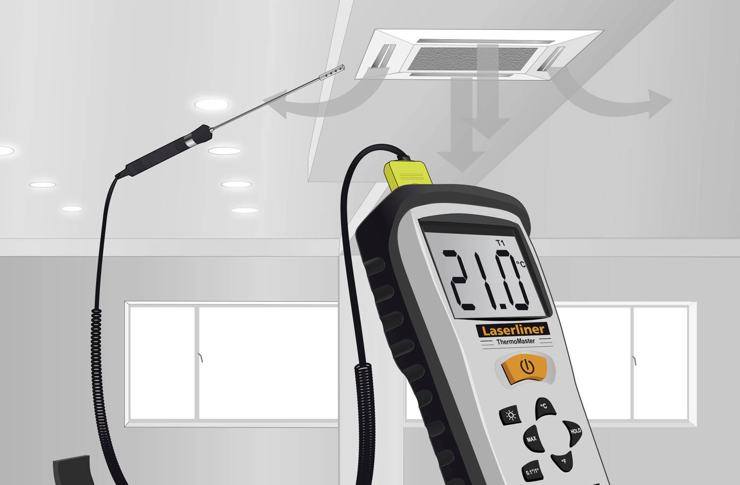 Laserliner 082.435A ThermoSensor Air Temperaturfühler -50 bis 800°C