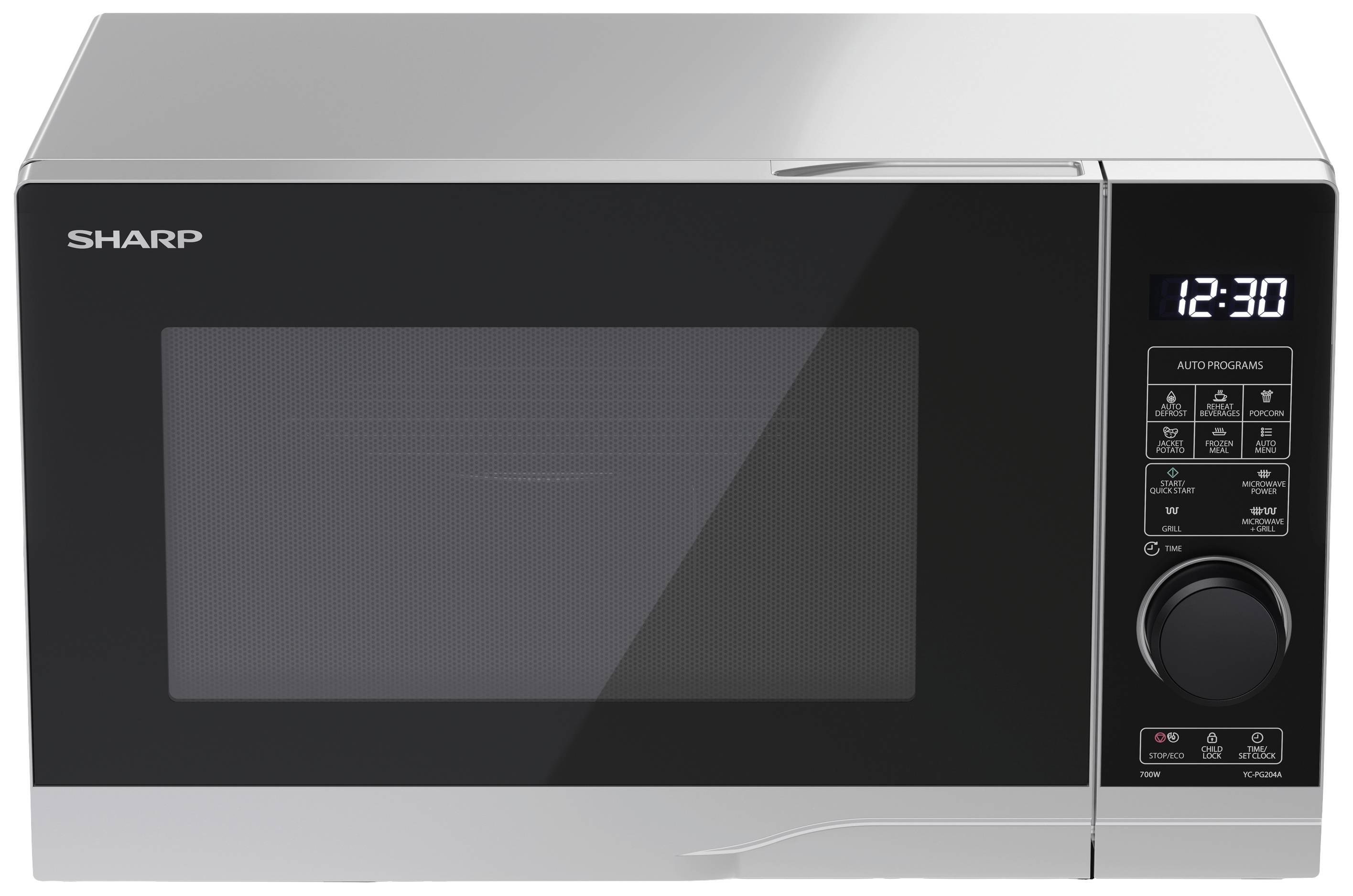 Sharp YC-PG204AE-S Mikrowelle Silber 700W