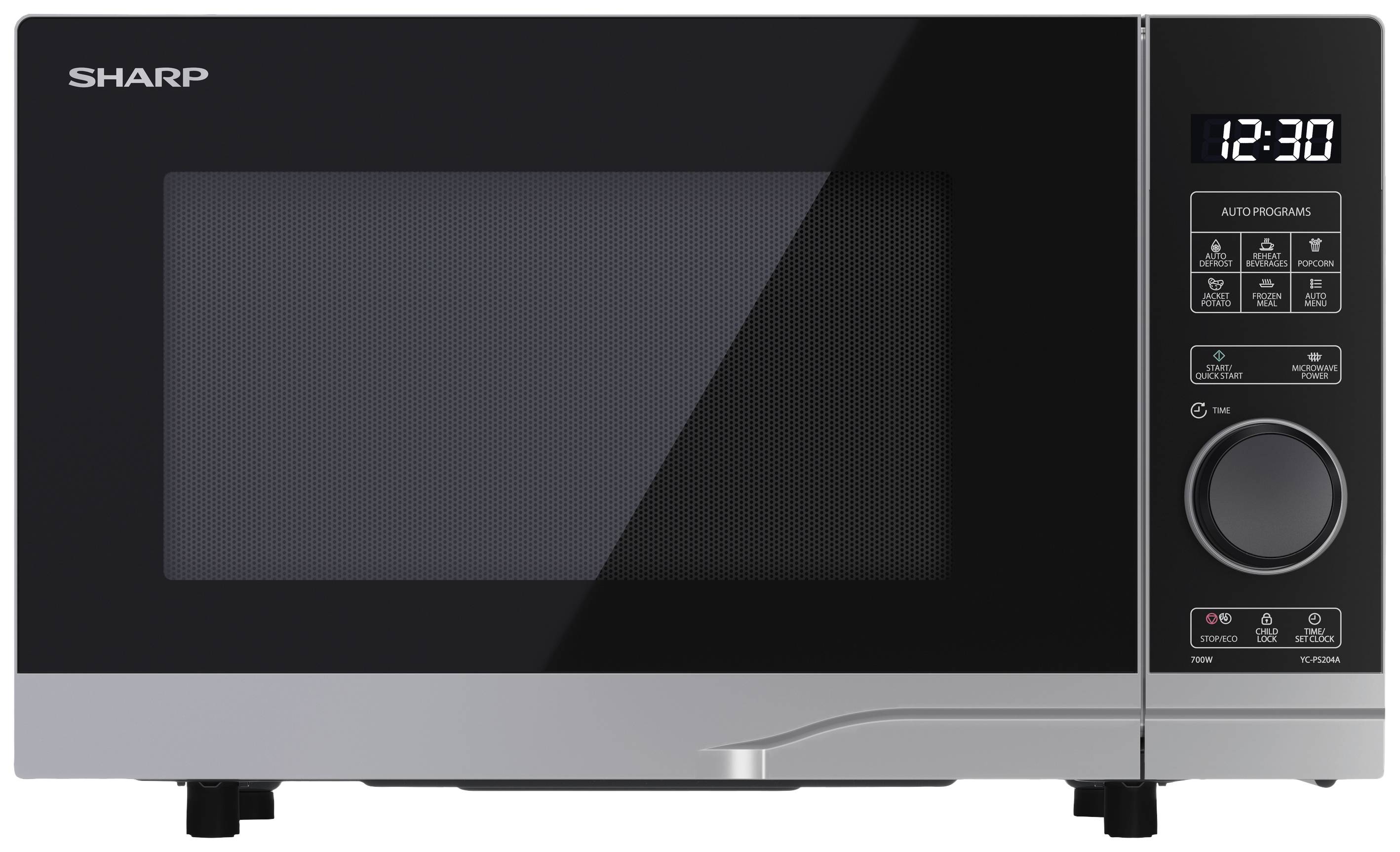 Sharp YC-PS204AE-S Mikrowelle Silber 700 W