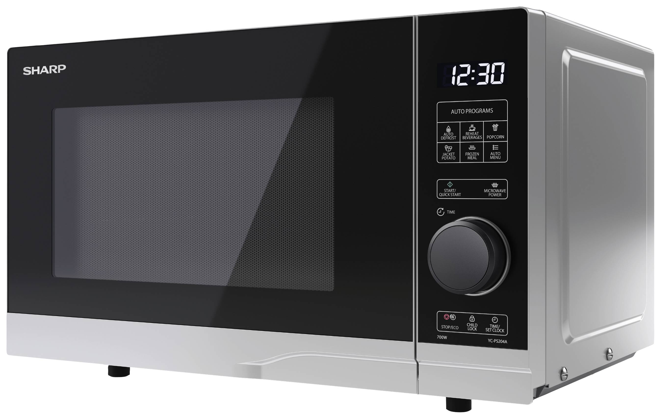 Sharp YC-PS204AE-S Mikrowelle Silber 700 W