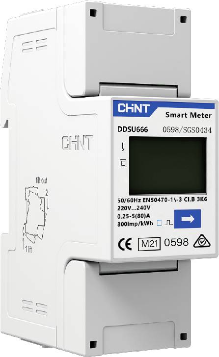 Chint G DDSU666 220/230V 5(80)A RS485 2P MID 313271 Wechselstromzähler digital MID-konform: Ja 1 St