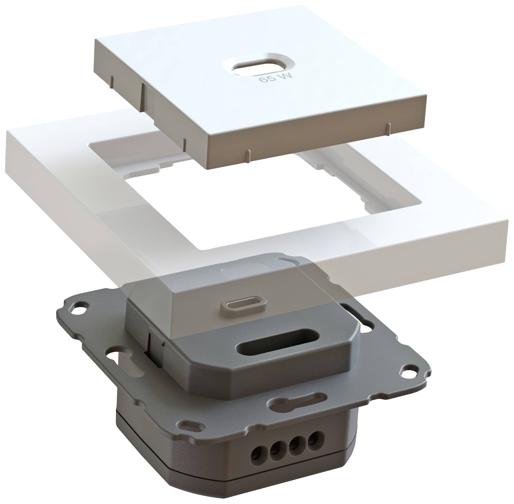 Ehmann 6560x0000 USB-Ladesteckdose Weiß