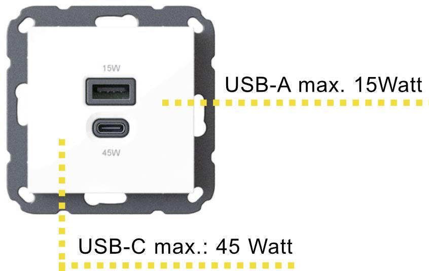 Ehmann 6460x0100 USB-Ladesteckdose Weiß