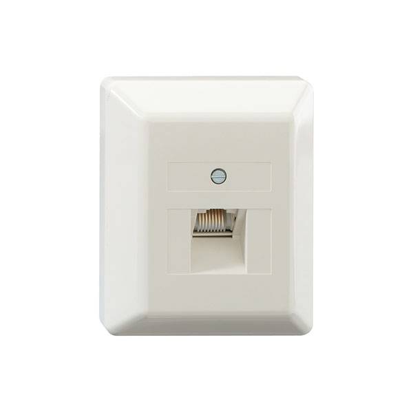 Rutenbeck Netzwerkdose Aufputz 1 Port Weiß