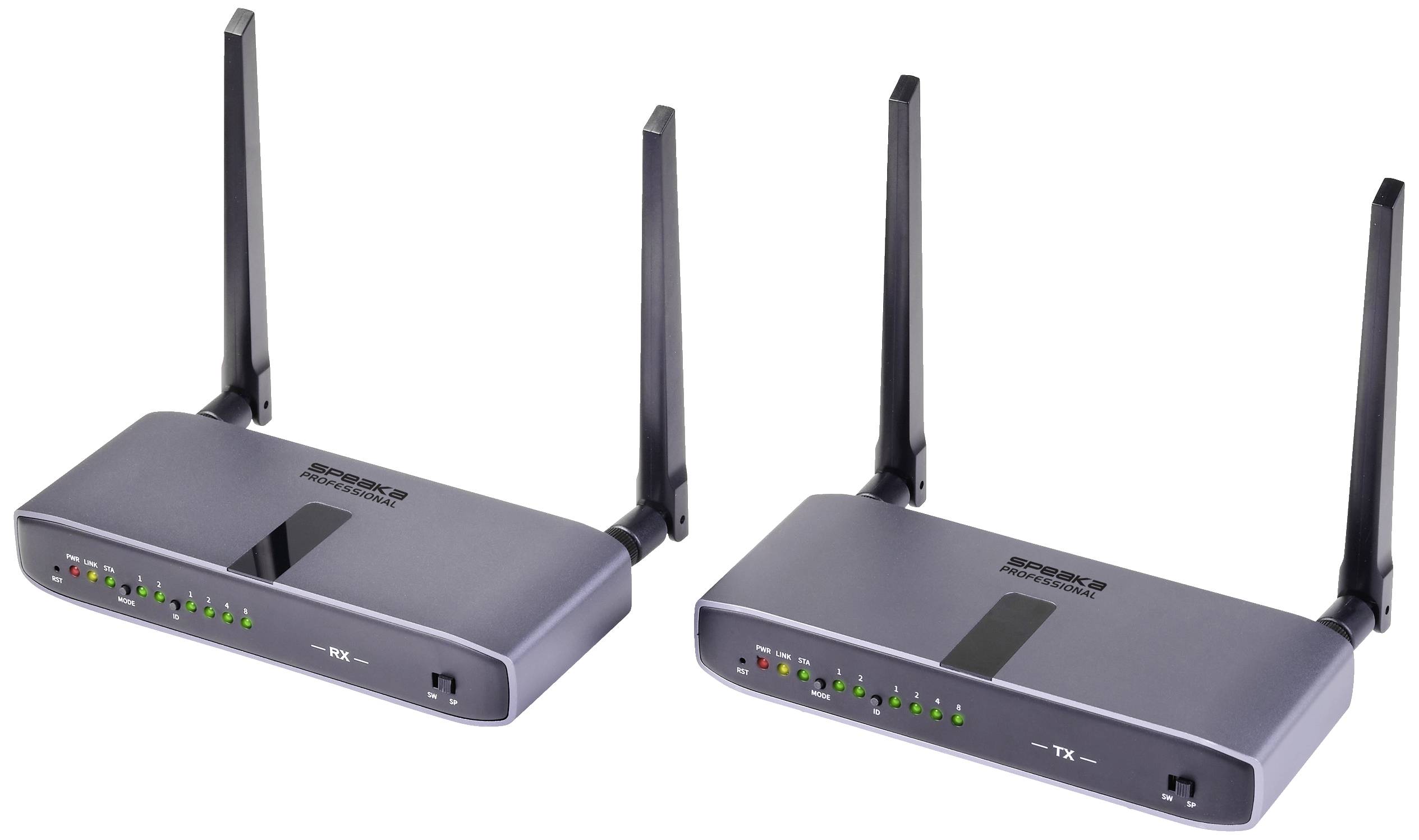 SpeaKa Professional SP-HWE-800 HDMI-Funkübertragung (Set) 150m 5GHz 1920 x 1080 Pixel Sichere Funkübertragung, durchgeschleifter