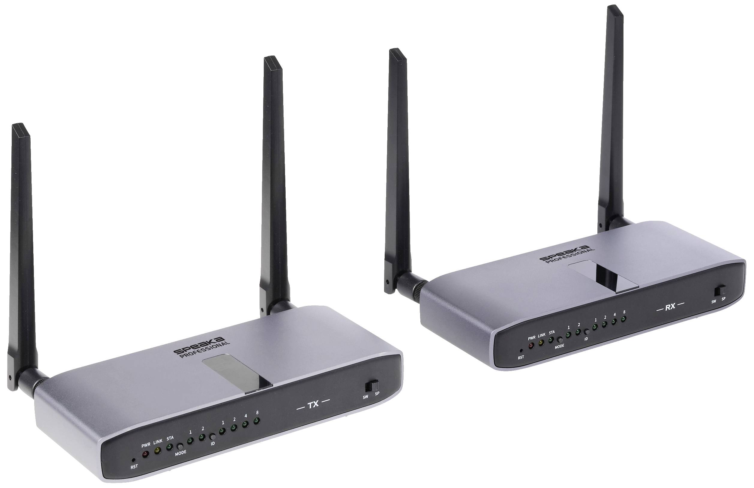 SpeaKa Professional SP-HWE-800 HDMI-Funkübertragung (Set) 150m 5GHz 1920 x 1080 Pixel Sichere Funkübertragung, durchgeschleifter