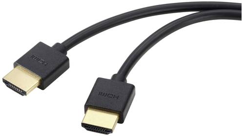 SpeaKa Professional HDMI Anschlusskabel HDMI-A Stecker, HDMI-A Stecker 1.00m Schwarz SP-11004216 Ult