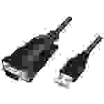 LogiLink Seriell Adapter [1x USB 2.0 Stecker A - 1x D-SUB-Stecker 9pol.] 1.5m Schwarz