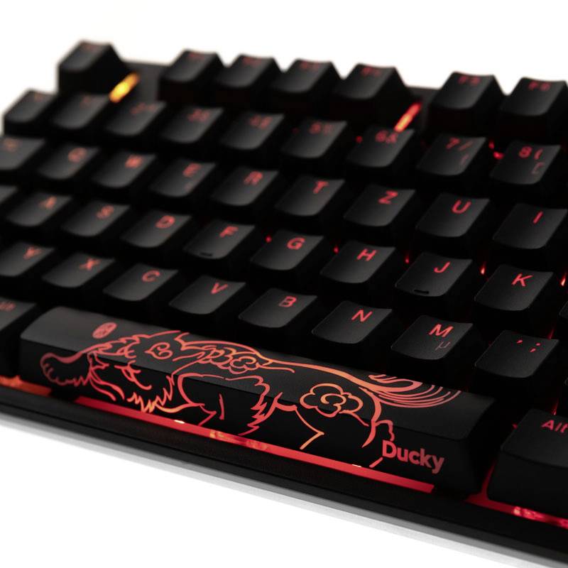 Ducky ONE 2 USB Tastatur, Gaming-Tastatur Deutsch, QWERTZ Schwarz, Weiß Switch: Brown