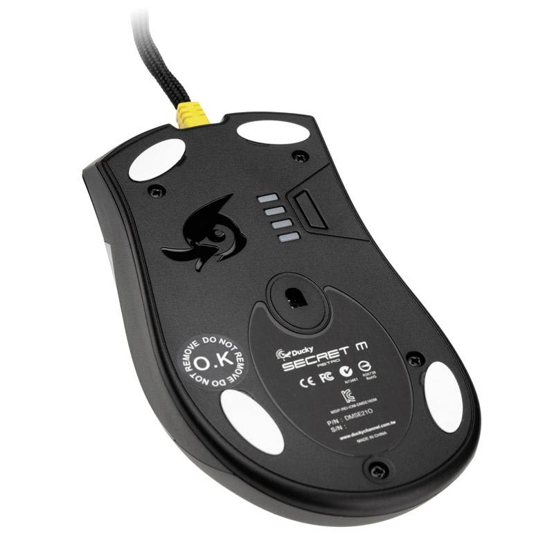 Ducky Ducky Secret M Retro Gaming Maus - schwarz Gaming-Maus USB Optisch Schwarz 5 Tasten 16000 dpi