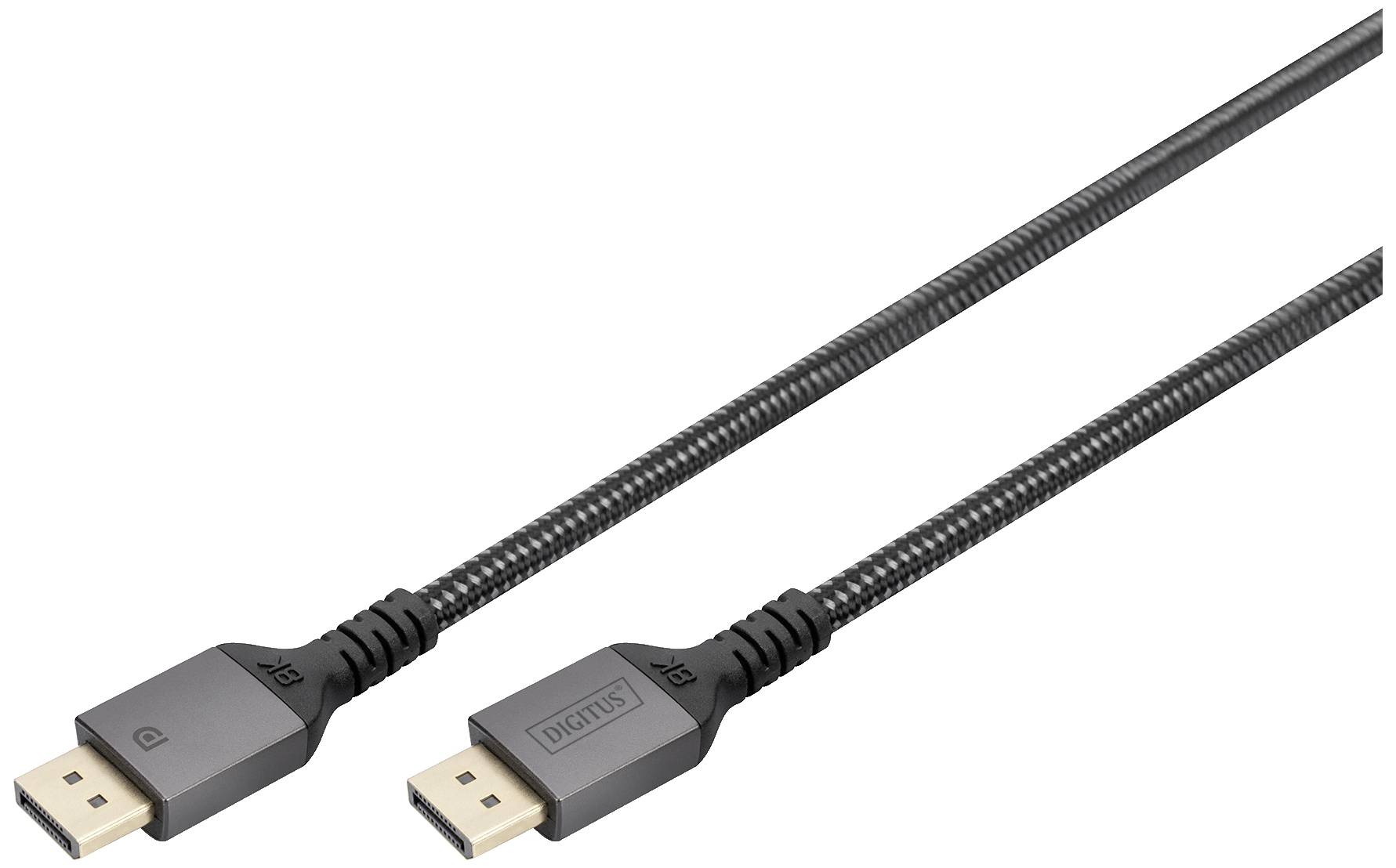Digitus DisplayPort Anschlusskabel DisplayPort Stecker 1m Schwarz DB-340201-010-S dreifach geschirmt, Flexibel, Halogenfrei, Rund