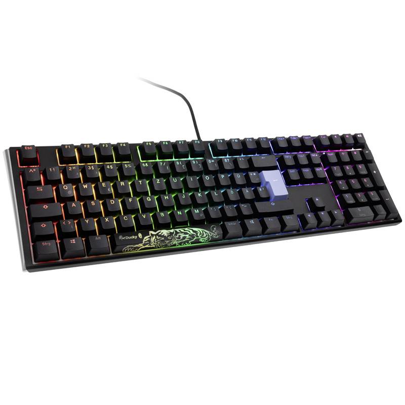 Ducky One 3 Classic USB Gaming-Tastatur Deutsch, QWERTZ Schwarz, Weiß Switch: Red