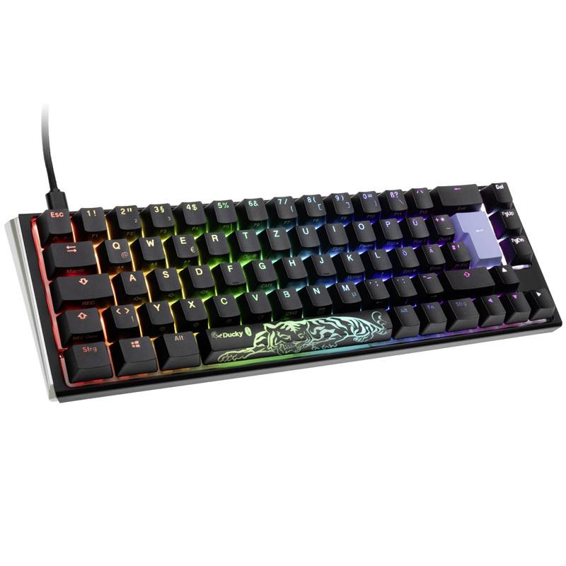 Ducky One 3 Classic USB Gaming-Tastatur Deutsch, QWERTZ Schwarz, Weiß Switch: Red