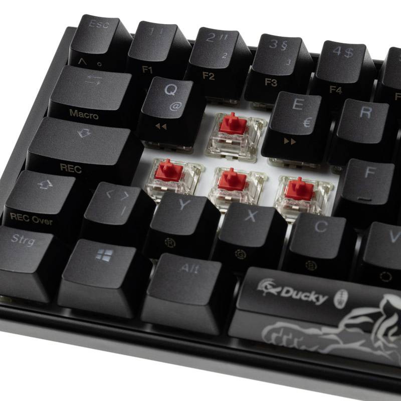 Ducky One 3 Classic USB Gaming-Tastatur Deutsch, QWERTZ Schwarz, Weiß Switch: Red