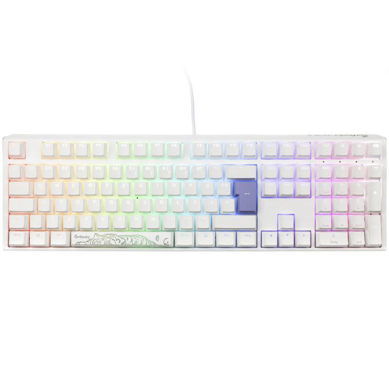 Ducky One 3 Classic Pure USB Tastatur, Gaming-Tastatur Deutsch, QWERTZ Weiß Switch: Blue
