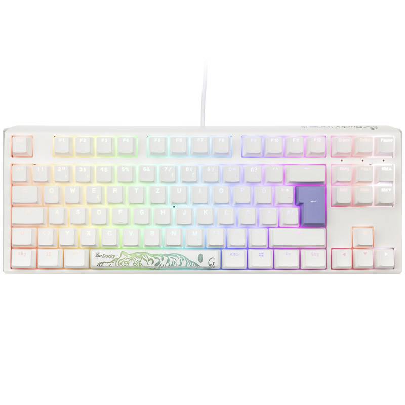 Ducky One 3 Classic Pure USB Tastatur, Gaming-Tastatur Deutsch, QWERTZ Weiß Switch: Brown