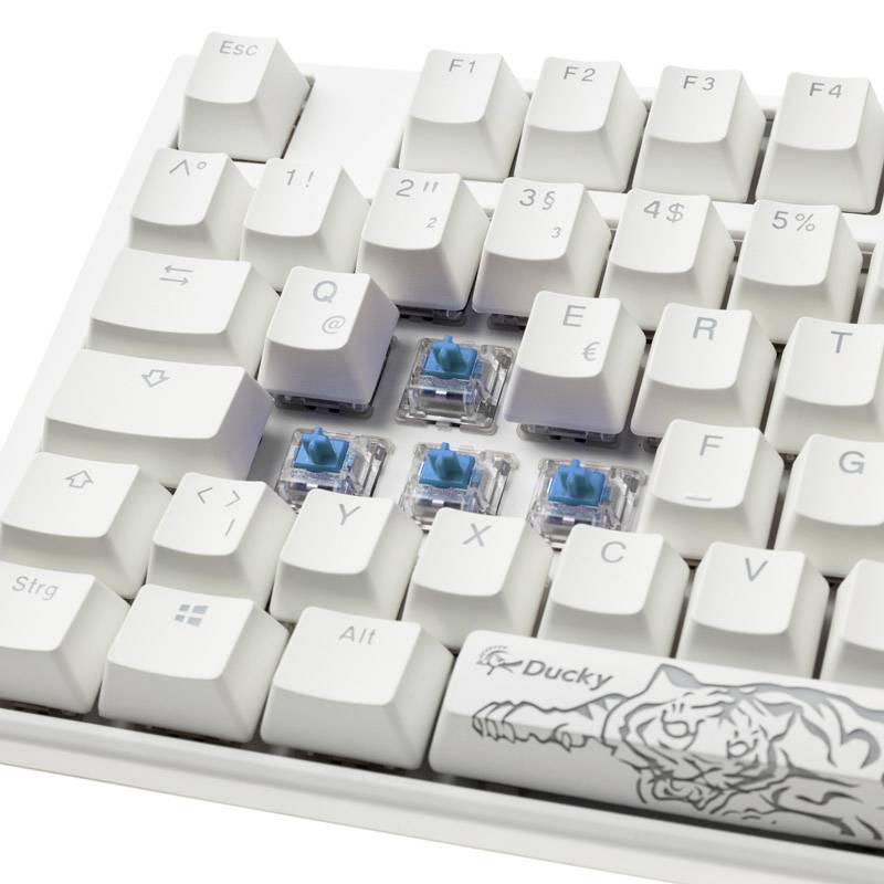 Ducky One 3 Classic Pure USB Tastatur, Gaming-Tastatur Deutsch, QWERTZ Weiß Switch: Blue